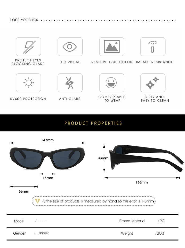 Lunettes de soleil sportives enveloppantes pour femmes