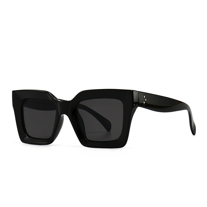 Lunettes de soleil à monture gelée carrée géométrique rétro