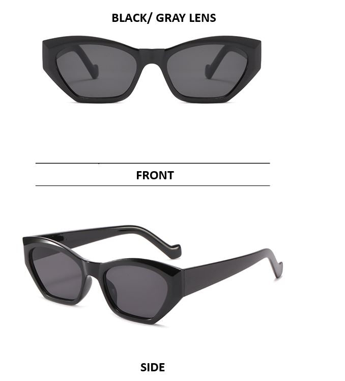 Lunettes de soleil œil-de-chat polygonales