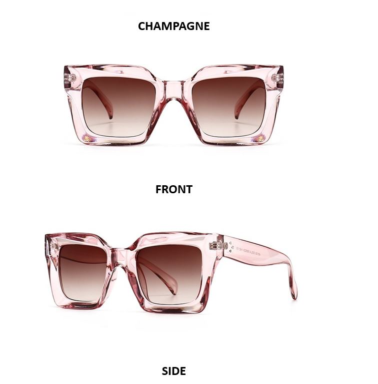 Lunettes de soleil à monture gelée carrée géométrique rétro