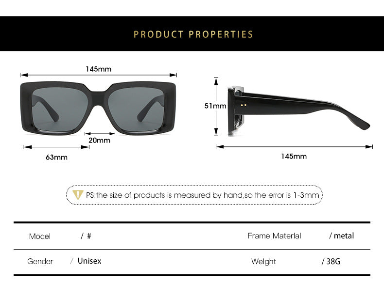 Lunettes de soleil rectangulaires rétro Nuances vintage chic