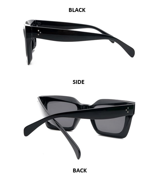 Lunettes de soleil à monture gelée carrée géométrique rétro