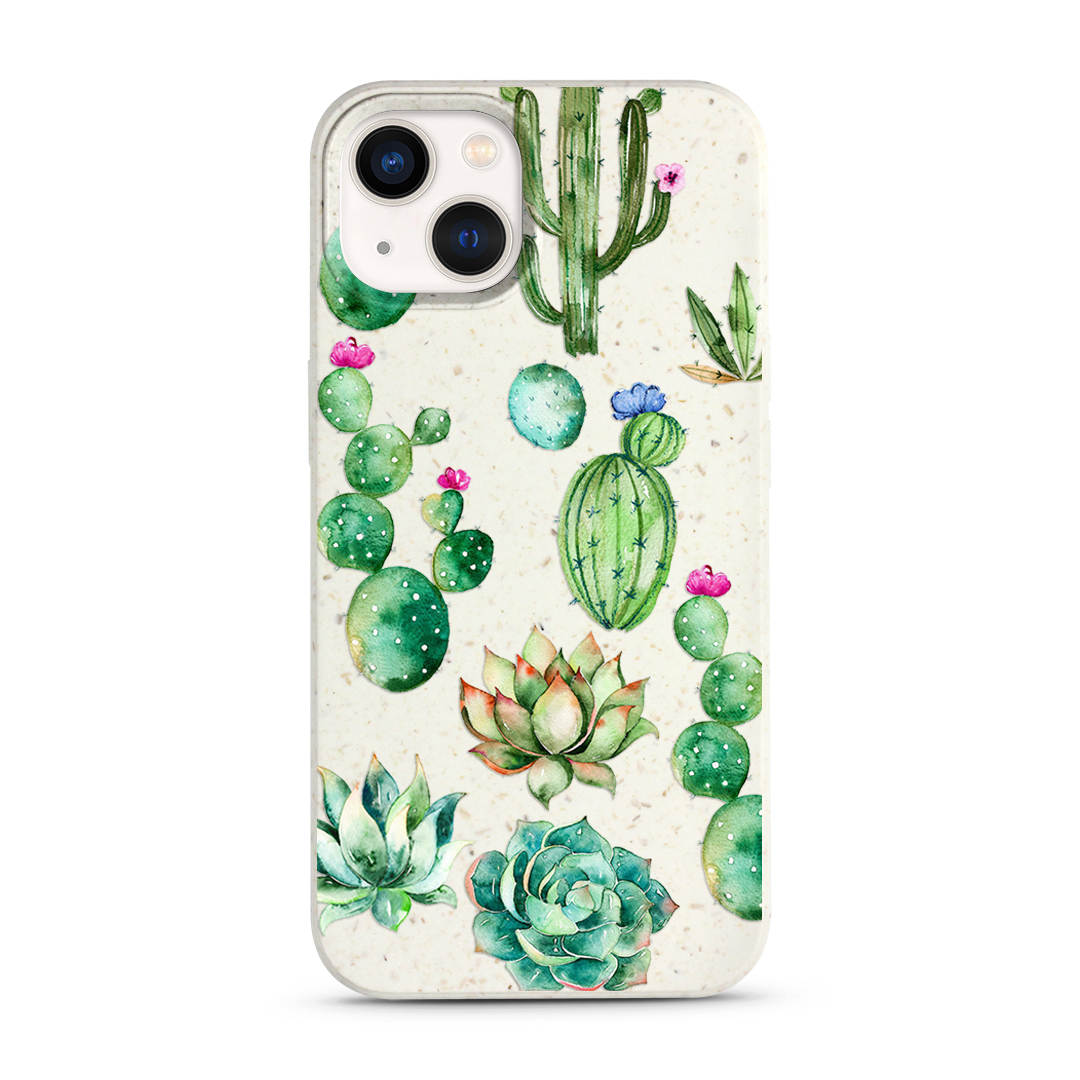 Cactus Flowers Biodegradable iPhone Case
