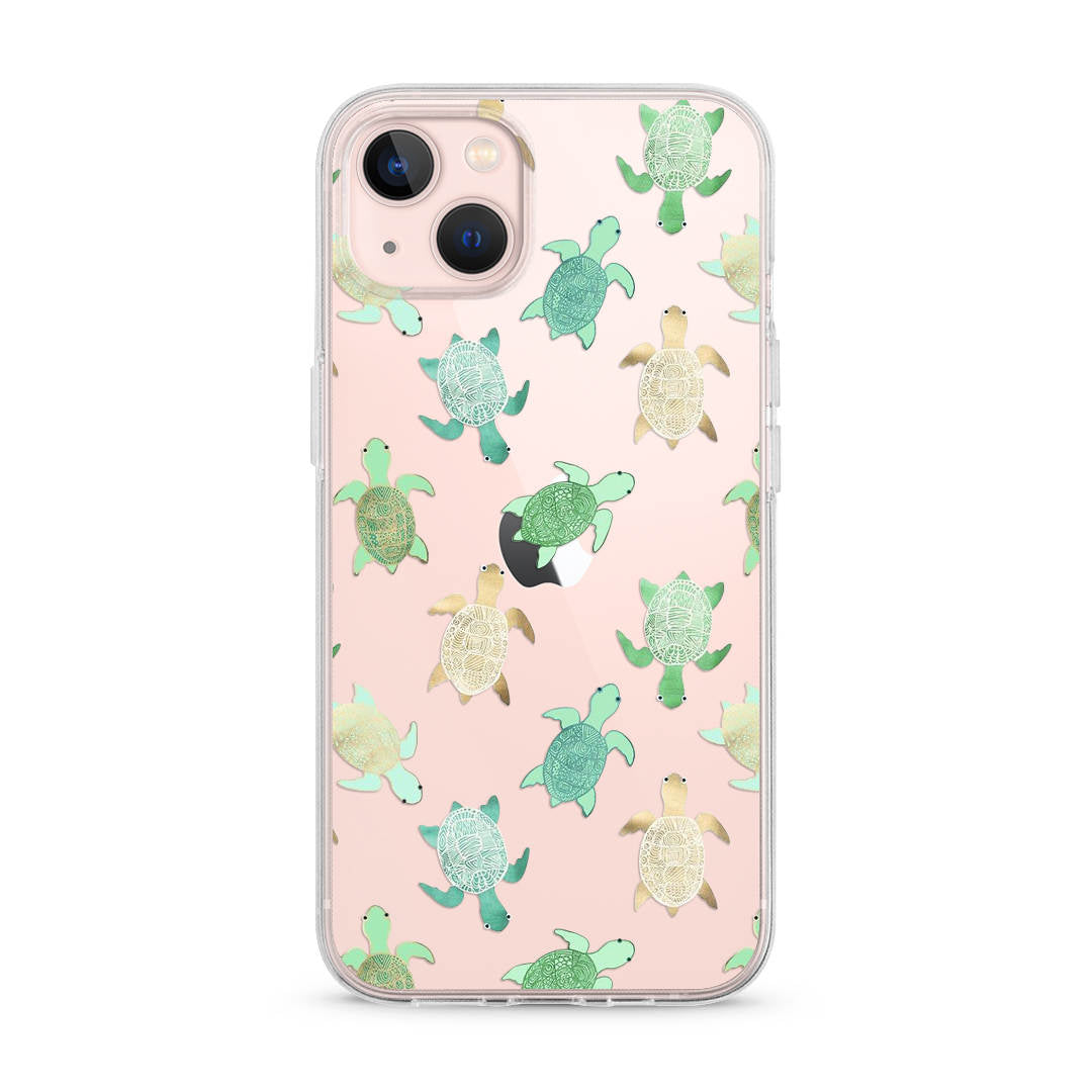 Coque iPhone Transparente Tortues de Mer