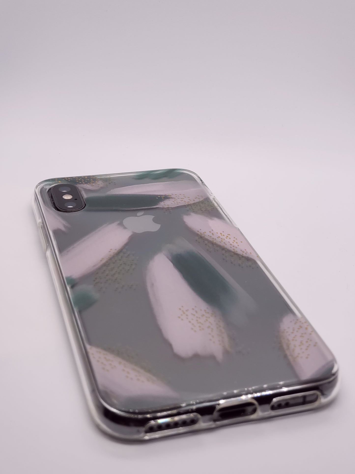 Abstract Green Clear Transparent iPhone Case