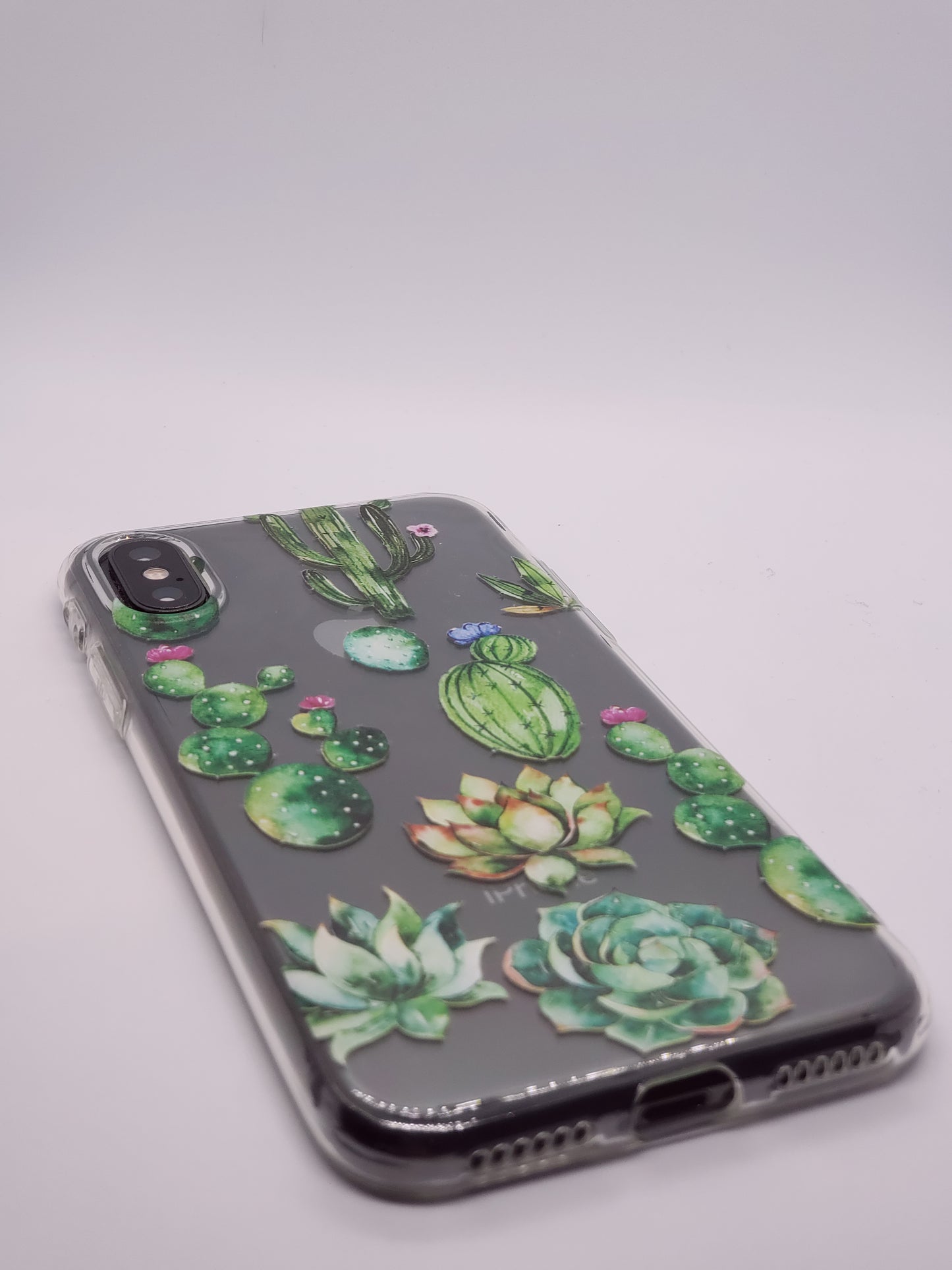 Cactus Flowers Transparent Clear iPhone Case