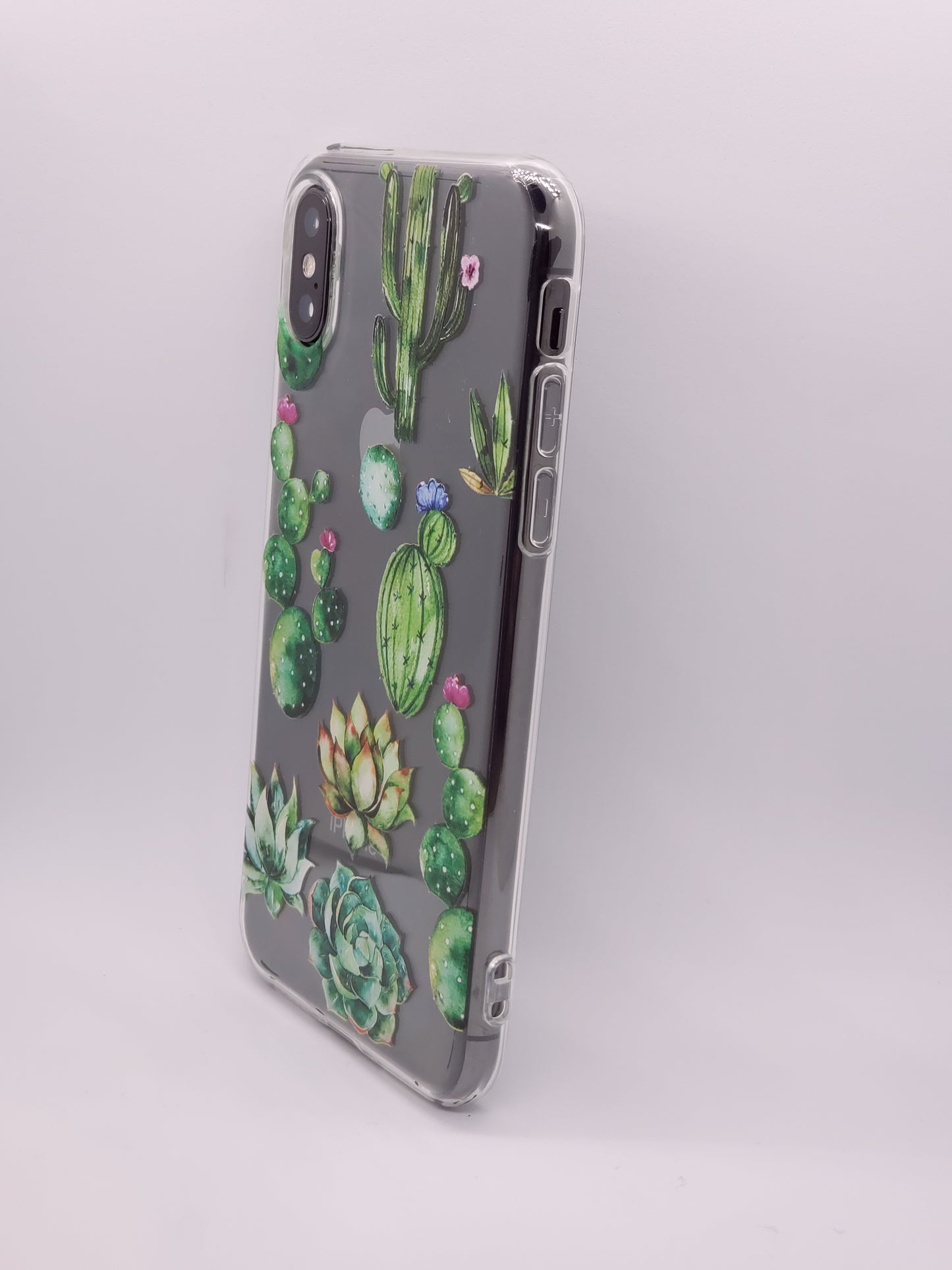 Cactus Flowers Transparent Clear iPhone Case