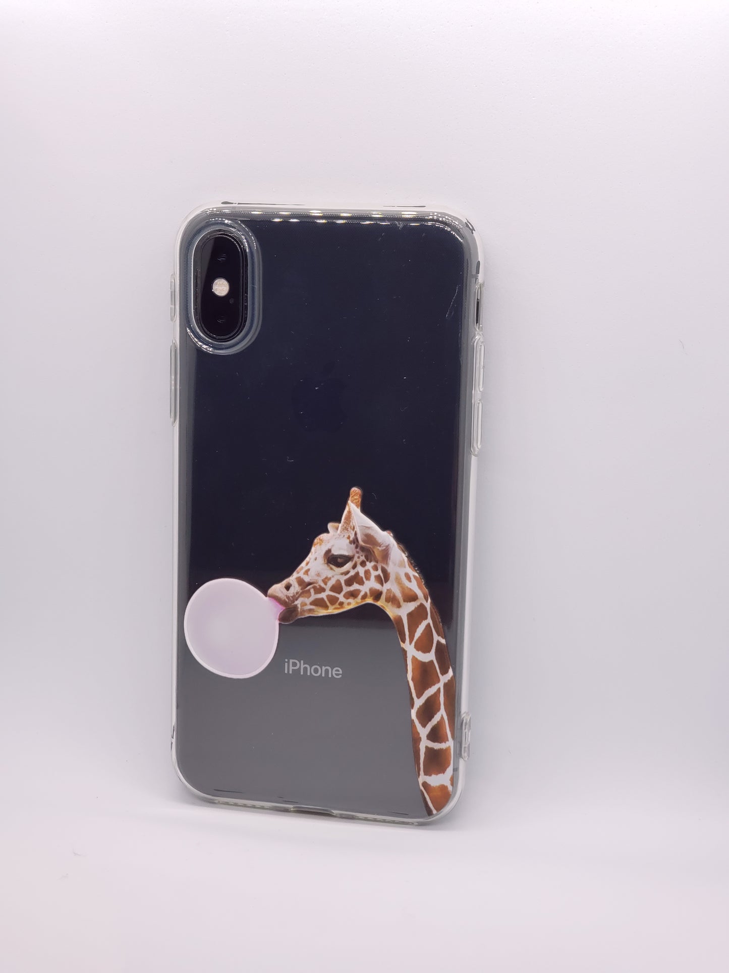 Giraffe Bubble Gum Transparent Clear Case