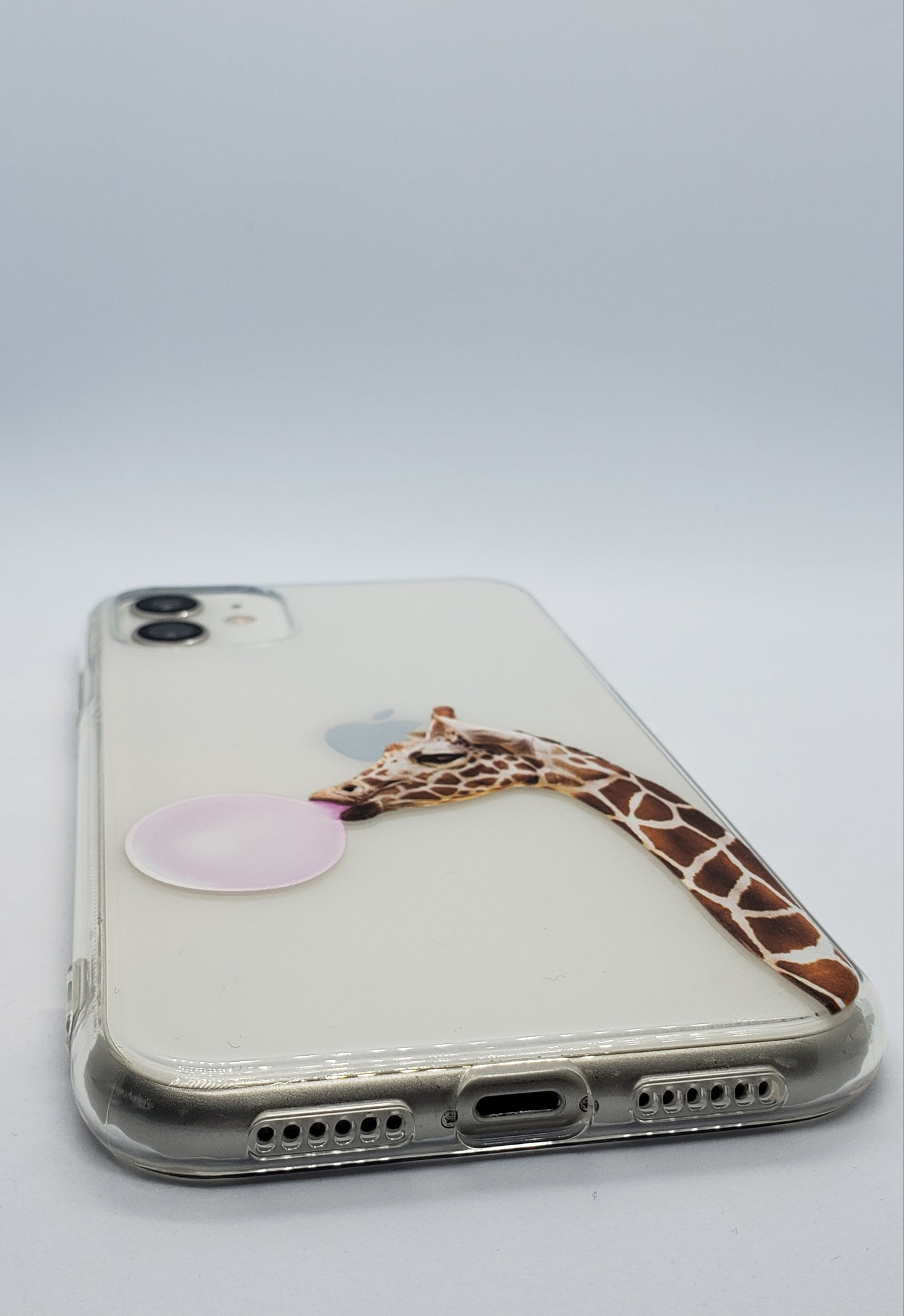 Giraffe Bubble Gum Transparent Clear Case