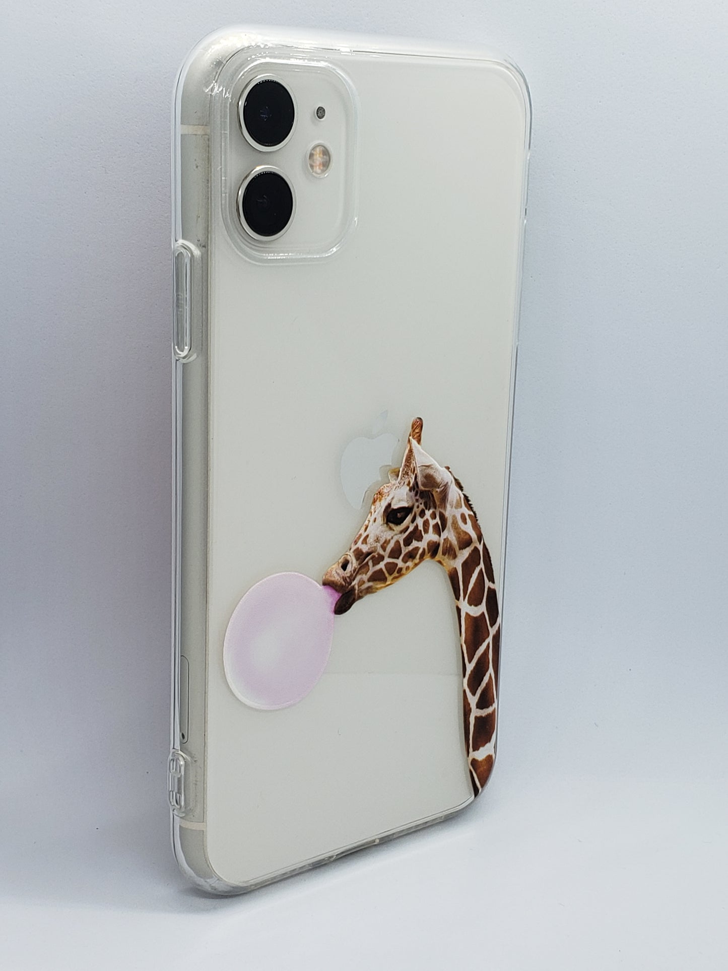 Giraffe Bubble Gum Transparent Clear Case