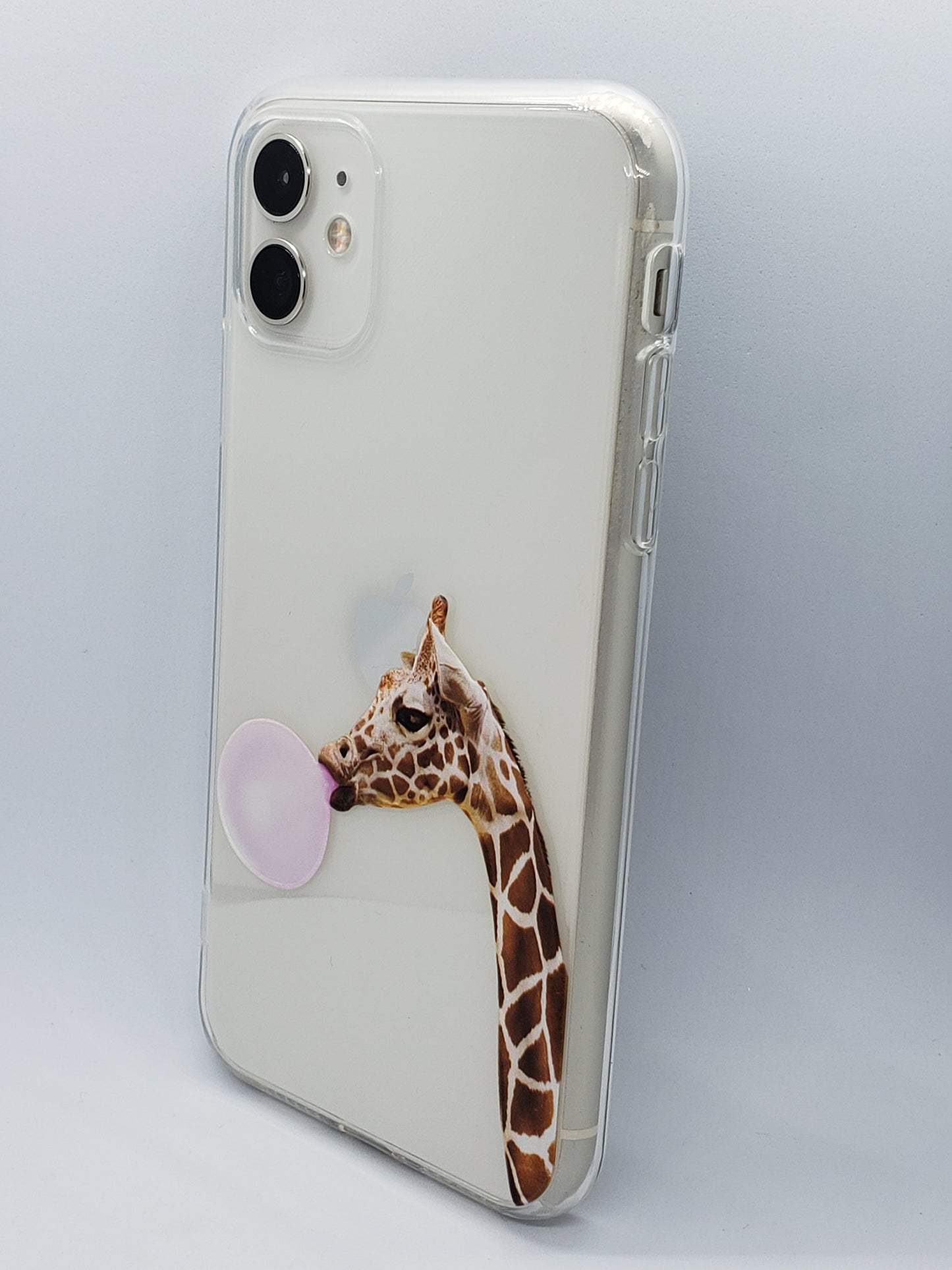 Giraffe Bubble Gum Transparent Clear Case