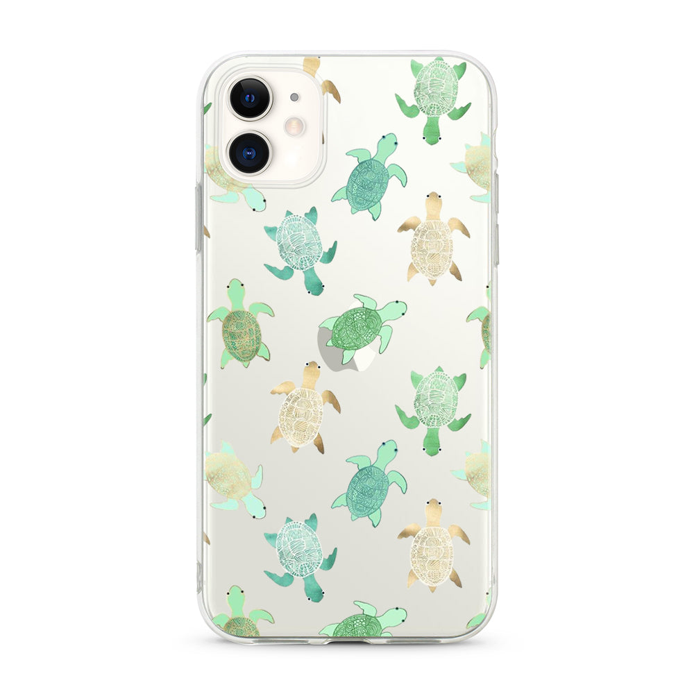 Coque iPhone Transparente Tortues de Mer