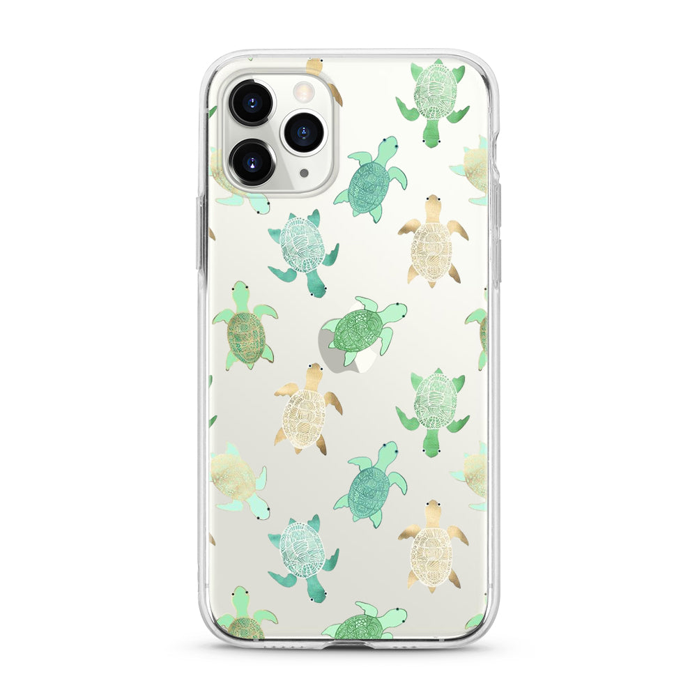 Coque iPhone Transparente Tortues de Mer