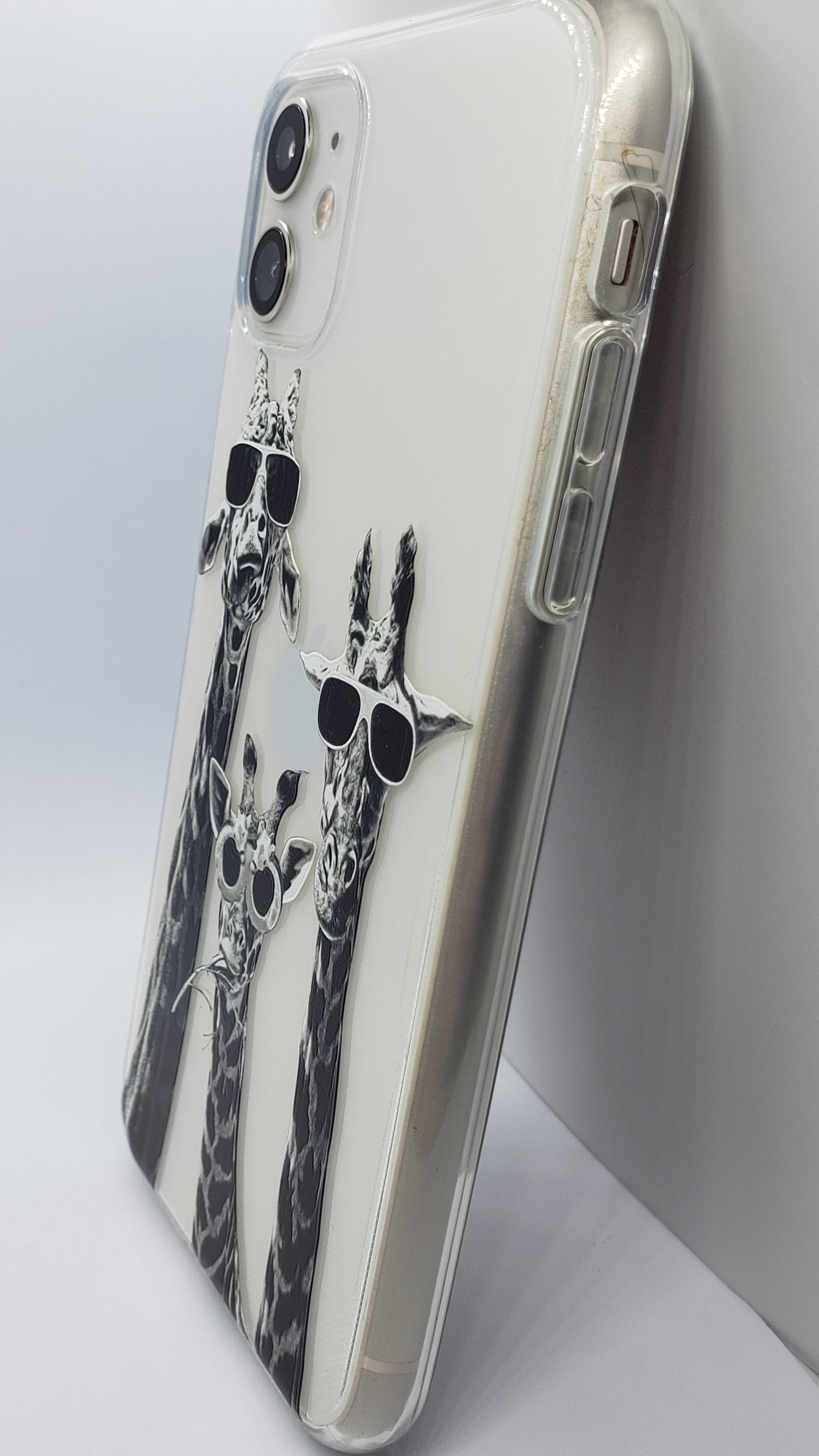 Giraffe Heads Transparent Clear iPhone Case