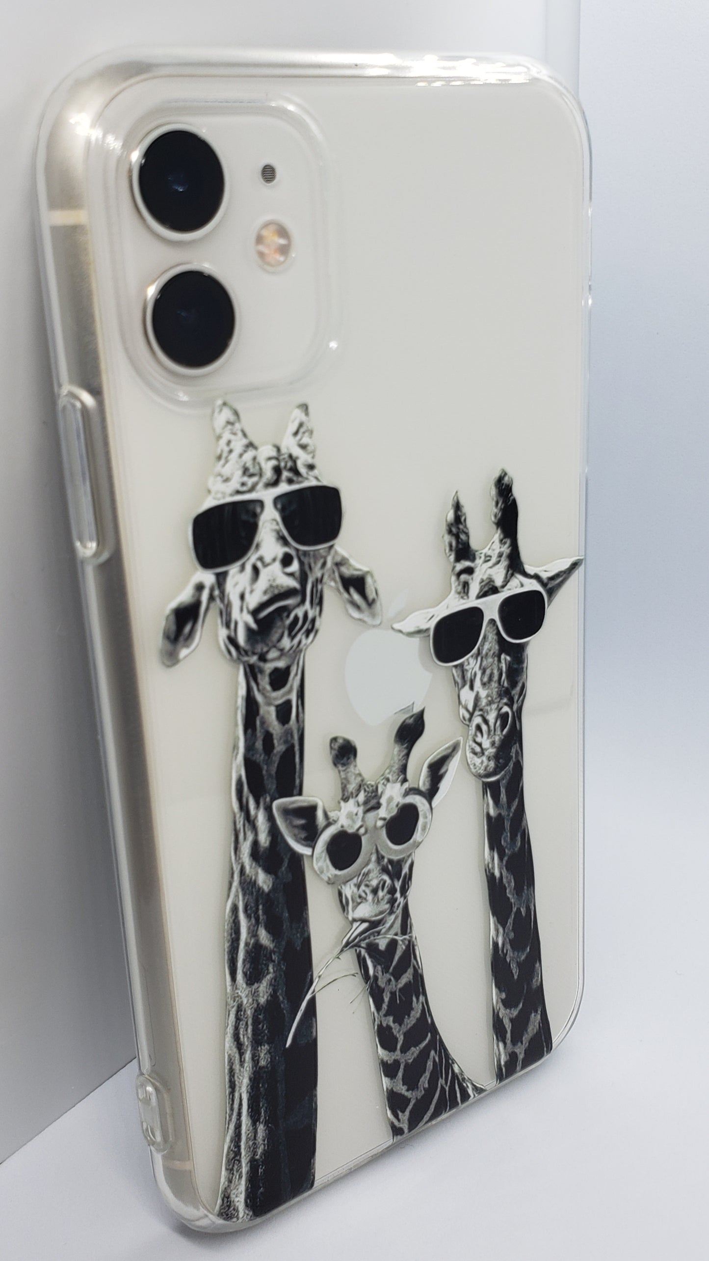 Giraffe Heads Transparent Clear iPhone Case