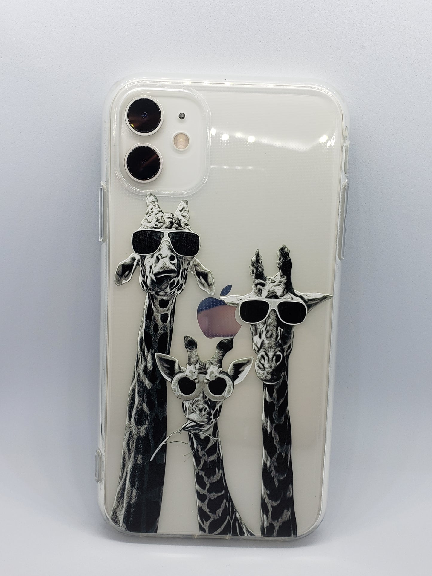 Giraffe Heads Transparent Clear iPhone Case