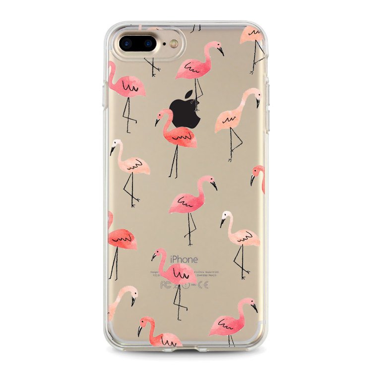 Flamingo Feast Transparent Clear iPhone Case