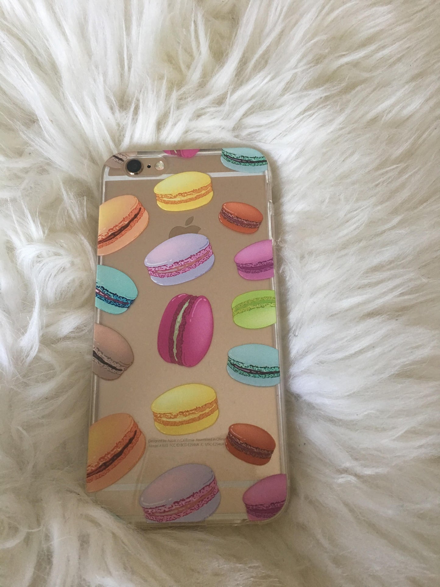 Coque iPhone transparente Macaron