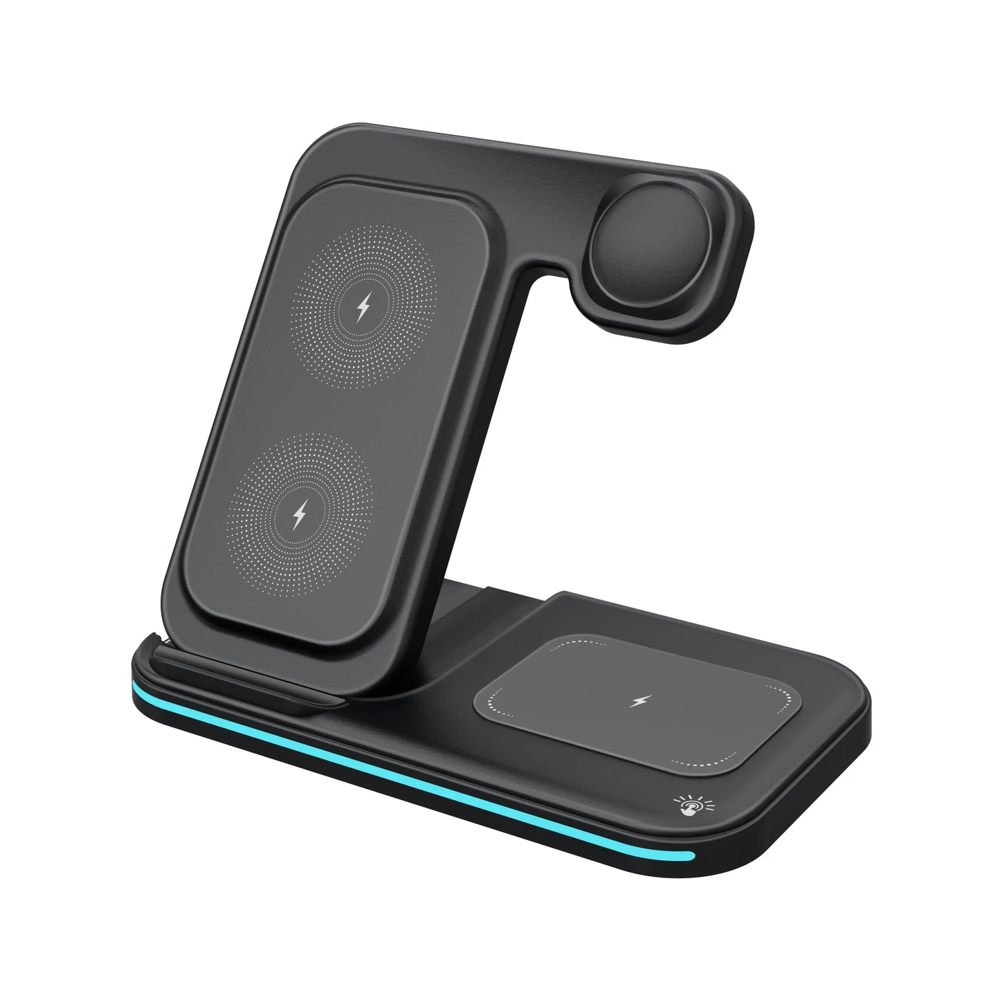 Cargador inalámbrico 3 en 1, estación de carga inalámbrica plegable para iPhone, iWatch y Airpods 