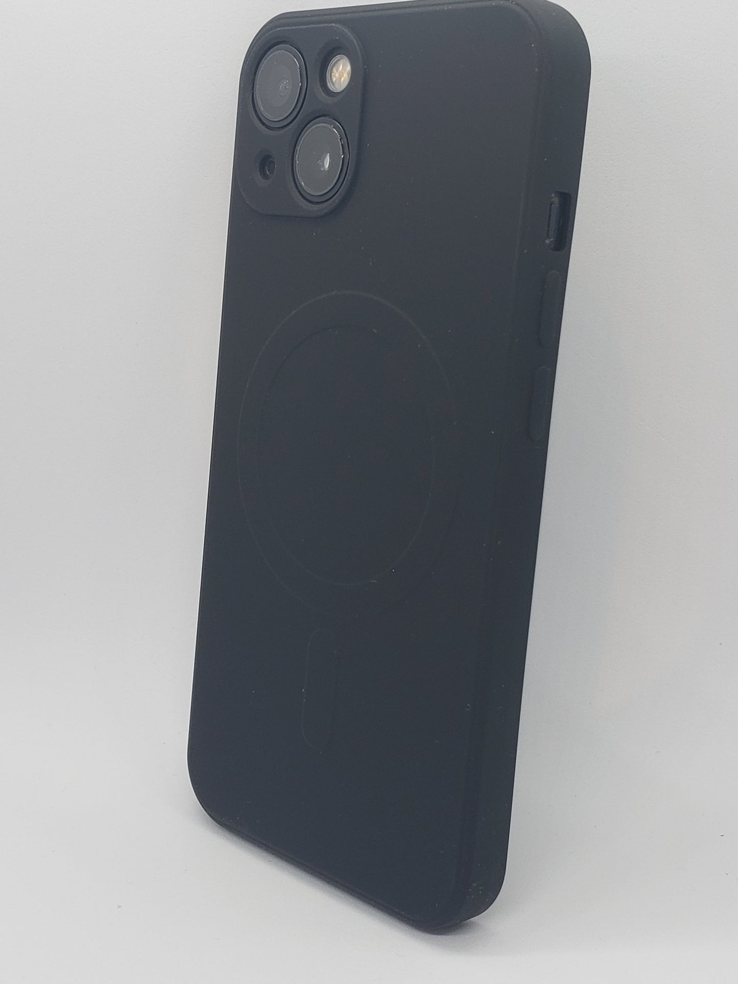 Coque magnétique en silicone, compatible Magsafe pour iPhone 14