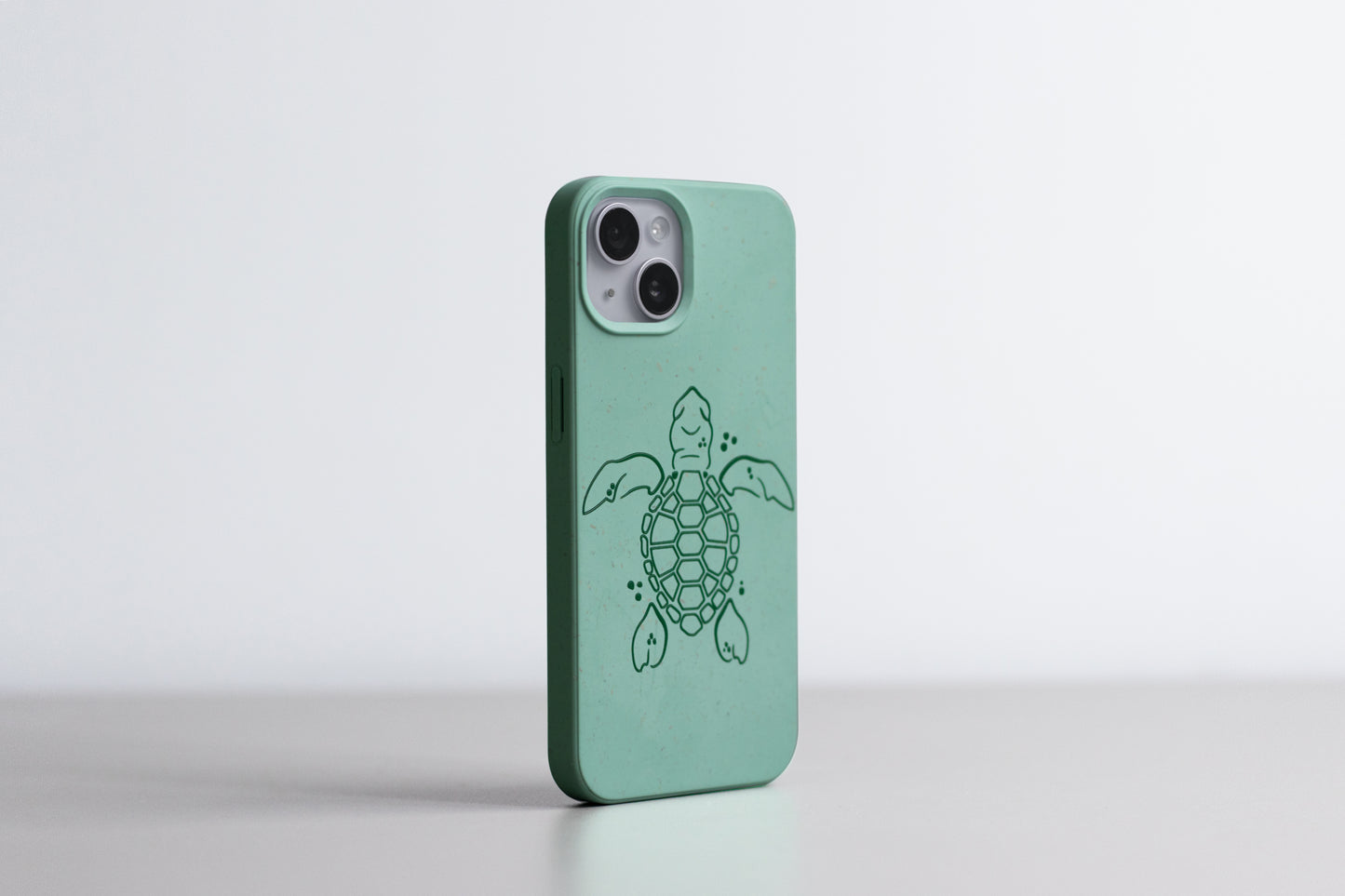 Coque iPhone compostable biodégradable tortue verte de l'océan