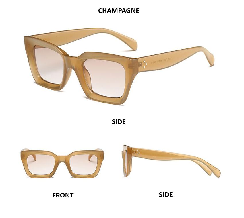 Oversized Horn-Rimmed Geek-Chic Sunglasses