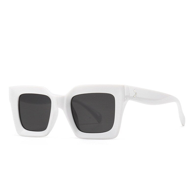 Retro Geometrical Square Jelly Frame Sunglasses