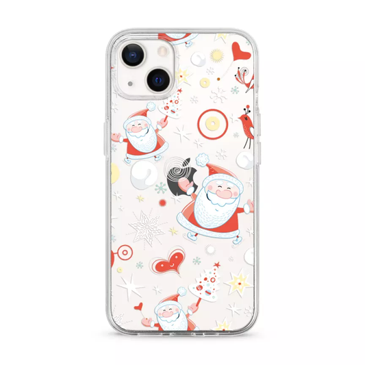Coque iPhone transparente transparente du Père Noël de Noël