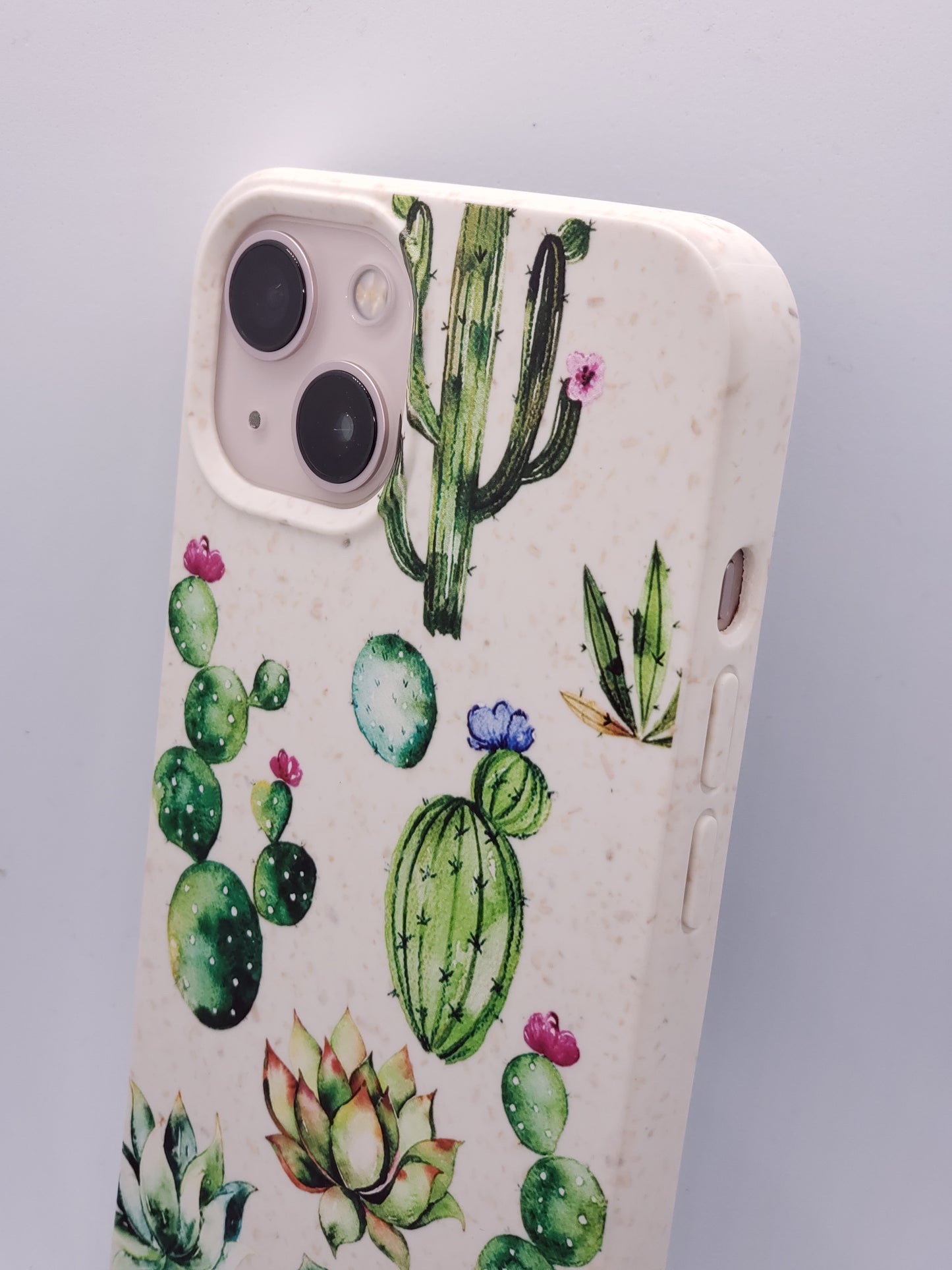 Funda de iPhone biodegradable con flores de cactus