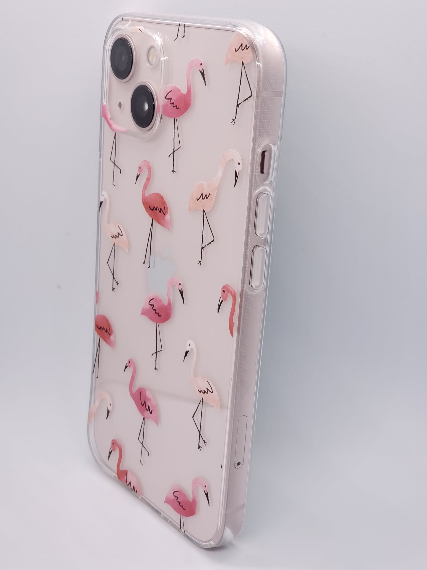 Étui transparent transparent pour iPhone Flamingo Feast