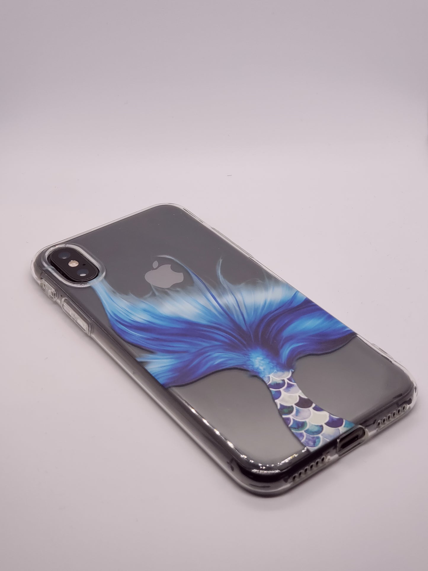 Cola de sirena transparente transparente Funda de iPhone