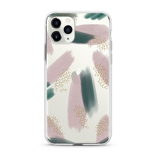 "Abstract Green" Clear iPhone Case