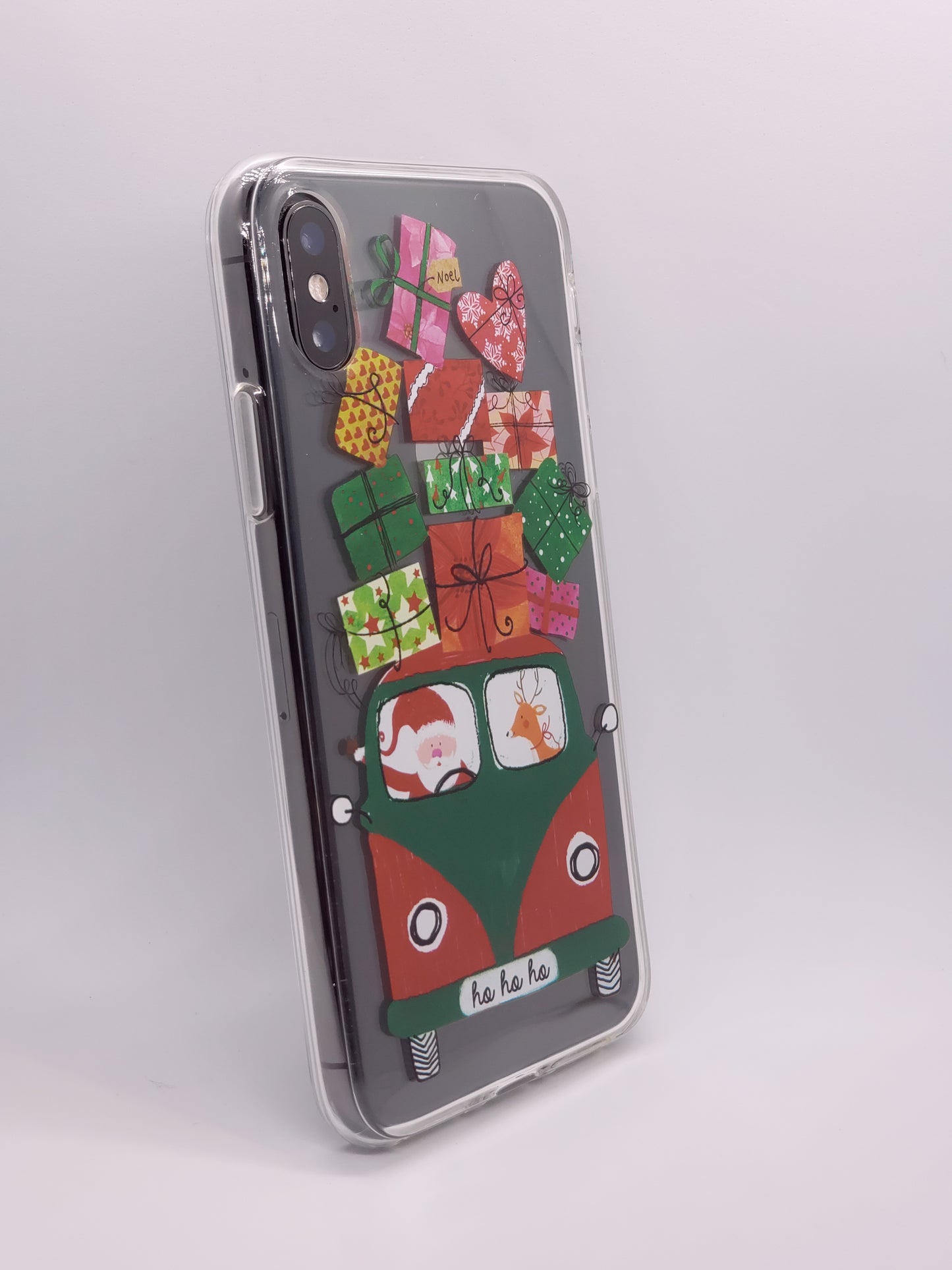 Regalos de Navidad Transparente Claro Funda de iPhone