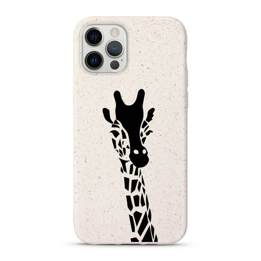 Coque iPhone Une girafe biodégradable beige