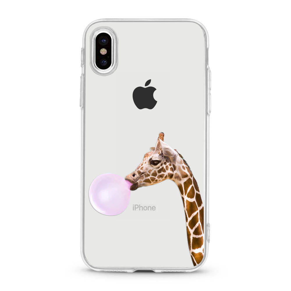 "Giraffe bubble gum" iPhone Clear Case