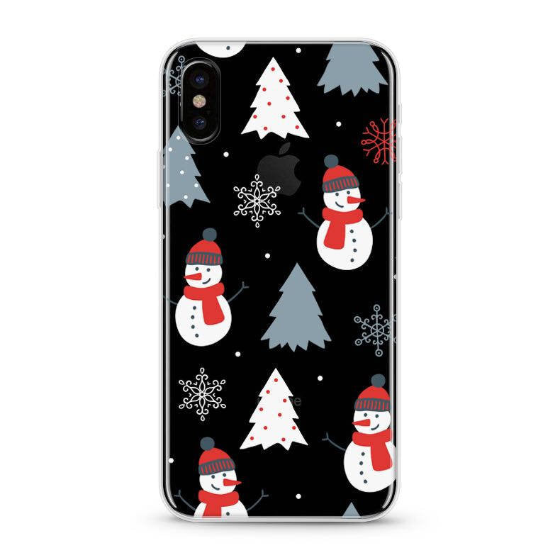 "Christmas Snow Man" iPhone Clear Case